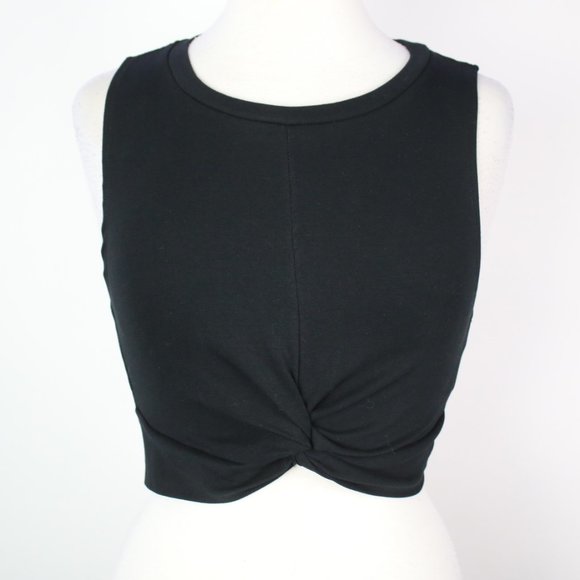 Zara Womens Medium Twist Front Sleeveless Crop Tank Top - Picture 1 of 4